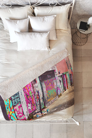 Shannon Clark Paint It Pink Fleece Throw Blanket