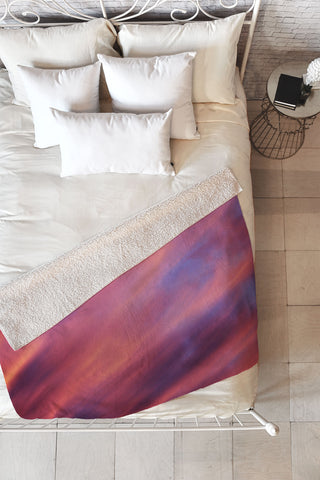Shannon Clark Painted Sunset Fleece Throw Blanket