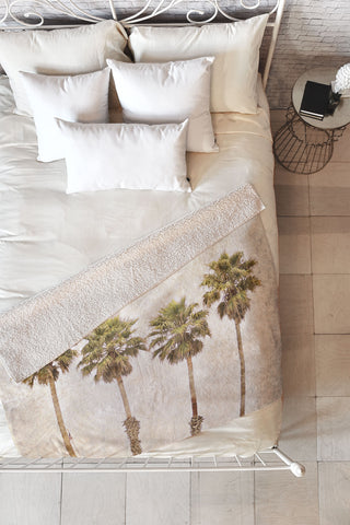 Shannon Clark Palm Paradise Fleece Throw Blanket