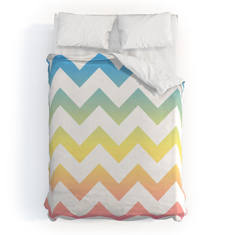 Shannon Clark Pastel Chevron Duvet Cover