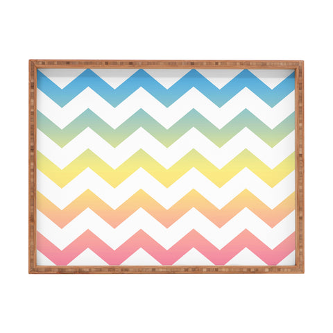 Shannon Clark Pastel Chevron Rectangular Tray