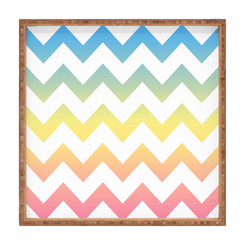 Shannon Clark Pastel Chevron Square Tray