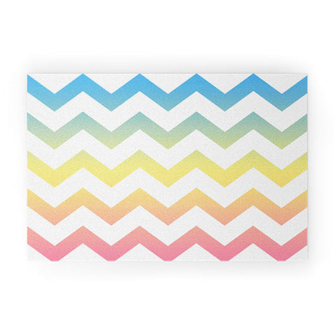 Shannon Clark Pastel Chevron Welcome Mat