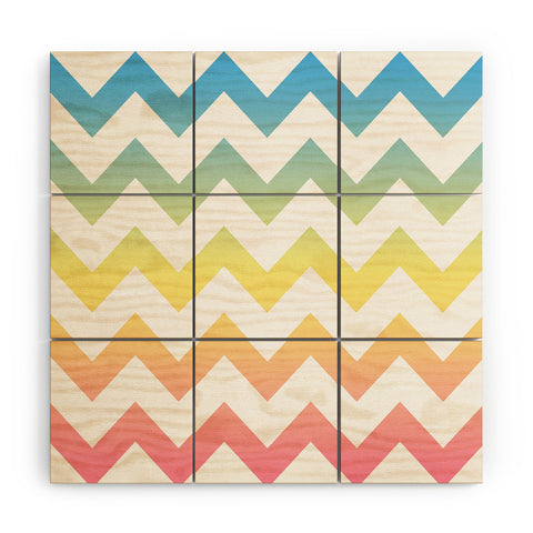 Shannon Clark Pastel Chevron Wood Wall Mural