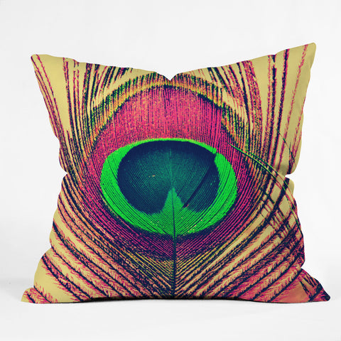 Shannon Clark Peacock 2 Outdoor Throw Pillow