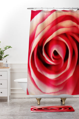 Shannon Clark Pink Rose 2 Shower Curtain And Mat