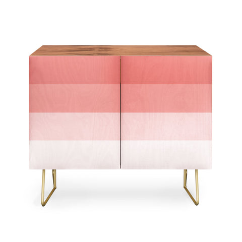 Shannon Clark Pink Stripe Ombre Credenza