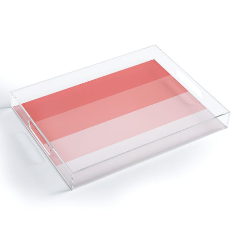 Shannon Clark Pink Stripe Ombre Acrylic Tray