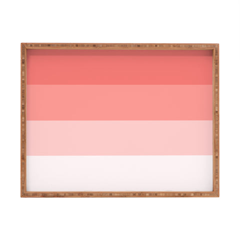Shannon Clark Pink Stripe Ombre Rectangular Tray