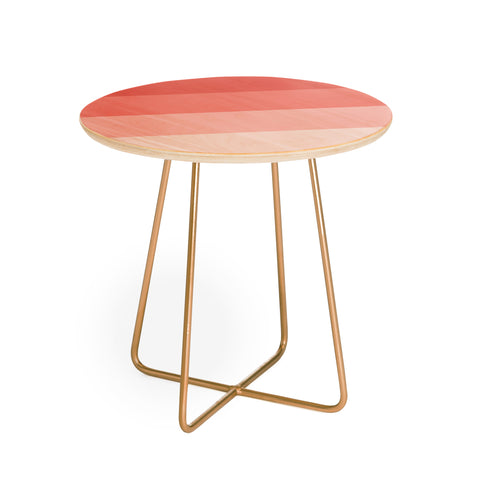 Shannon Clark Pink Stripe Ombre Round Side Table