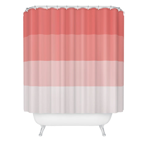 Shannon Clark Pink Stripe Ombre Shower Curtain