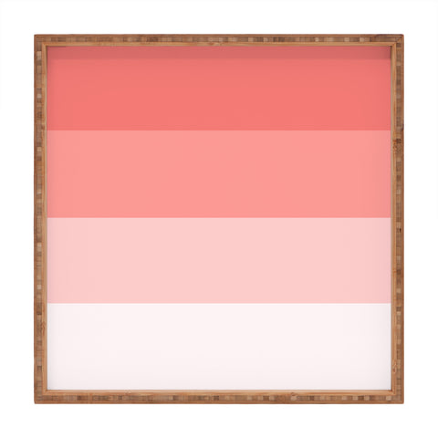 Shannon Clark Pink Stripe Ombre Square Tray