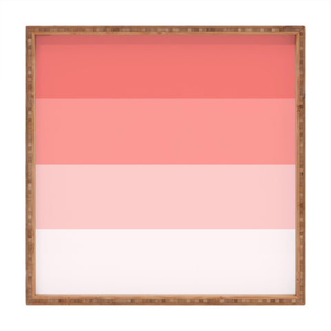 Shannon Clark Pink Stripe Ombre Square Tray