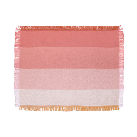 Shannon Clark Pink Stripe Ombre Throw Blanket