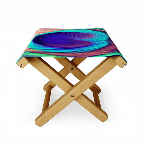 Shannon Clark Pretty Peacock Folding Stool
