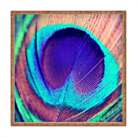 Shannon Clark Pretty Peacock Square Tray