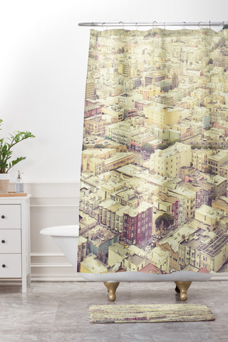 Shannon Clark San Fran Rooftops Shower Curtain And Mat