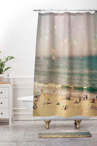 Shannon Clark Santa Cruz Love Shower Curtain And Mat