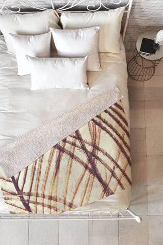 Shannon Clark Sheer Gold Fleece Throw Blanket