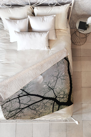 Shannon Clark Silver Sky Fleece Throw Blanket