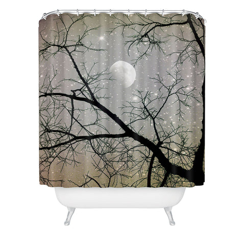 Shannon Clark Silver Sky Shower Curtain