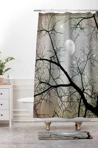 Shannon Clark Silver Sky Shower Curtain And Mat