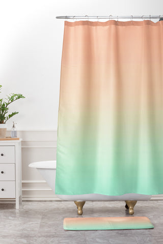 Shannon Clark Spring Ombre Shower Curtain And Mat
