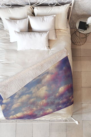 Shannon Clark Spring Sky Fleece Throw Blanket