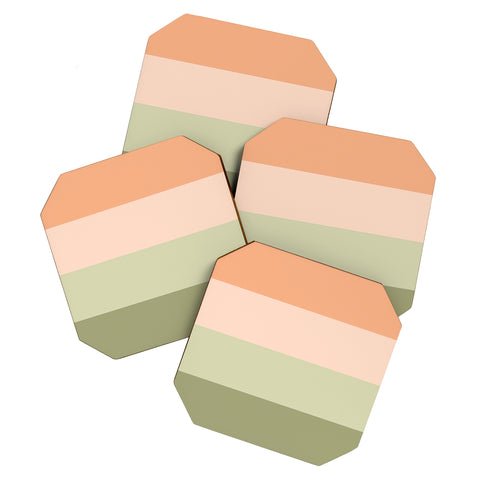 Shannon Clark Spring Stripes Coaster Set