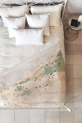 Shannon Clark Summer Flight Sight Fleece Throw Blanket