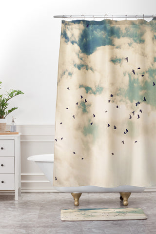 Shannon Clark Summer Flight Sight Shower Curtain And Mat