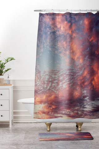 Shannon Clark Sunset Dream Shower Curtain And Mat