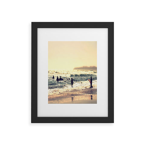 Shannon Clark Sunset Surfers Framed Art Print