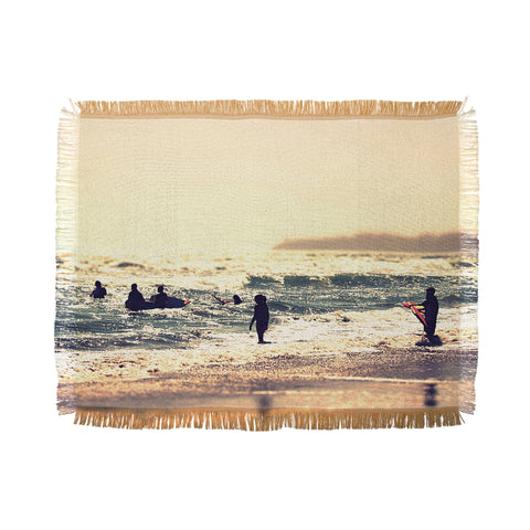 Shannon Clark Sunset Surfers Throw Blanket