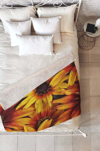 Shannon Clark Sunshine Petals Fleece Throw Blanket