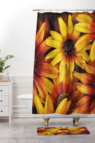 Shannon Clark Sunshine Petals Shower Curtain And Mat