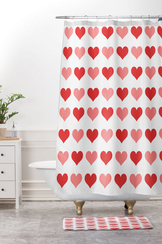 Shannon Clark Sweet Valentine Shower Curtain And Mat