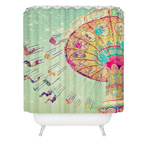Shannon Clark Swinging Through Stars Shower Curtain
