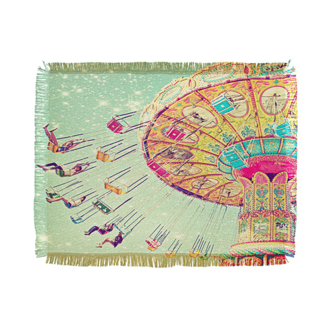 Shannon Clark Swinging Through Stars Throw Blanket