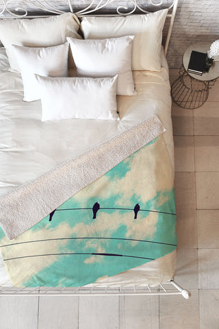 Shannon Clark Three Little Birds Fleece Throw Blanket