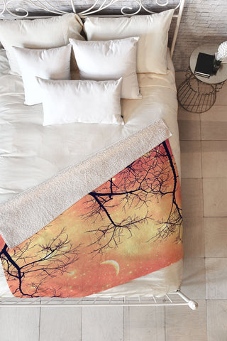 Shannon Clark Twinkley Pink Fleece Throw Blanket