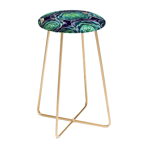 Shannon Clark Vibrant Succelents Counter Stool
