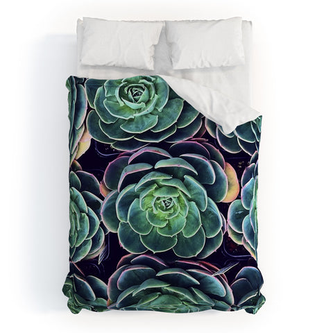 Shannon Clark Vibrant Succelents Duvet Cover