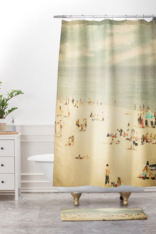 Shannon Clark Vintage Beach Shower Curtain And Mat
