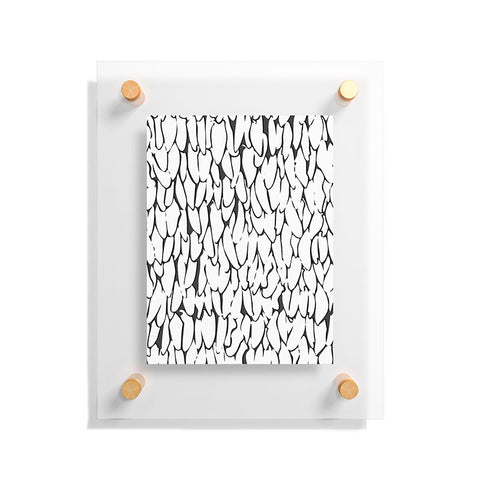 Sharon Turner abstract feathers Floating Acrylic Print