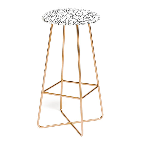 Sharon Turner abstract feathers Bar Stool