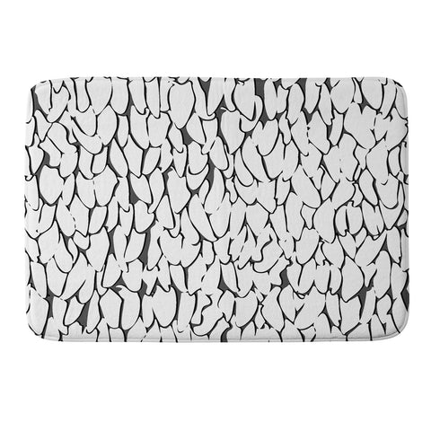Sharon Turner abstract feathers Memory Foam Bath Mat