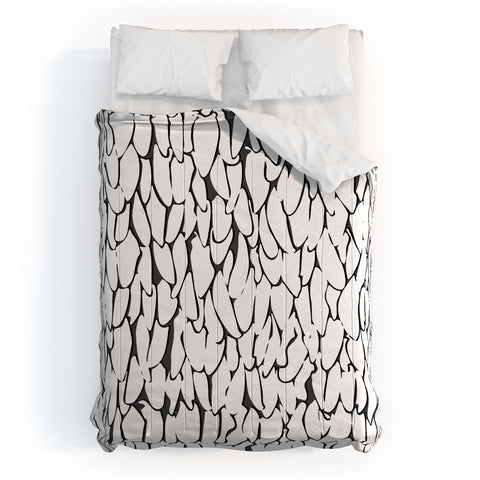 Sharon Turner abstract feathers Comforter