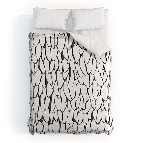 Sharon Turner abstract feathers Duvet Cover