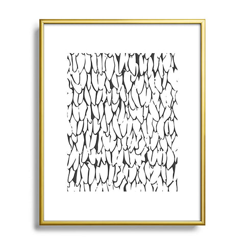 Sharon Turner abstract feathers Metal Framed Art Print